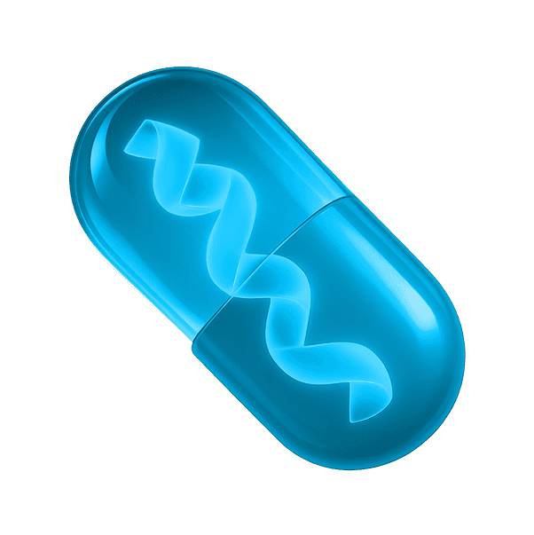 Capsule-shaped antibiotic icon
