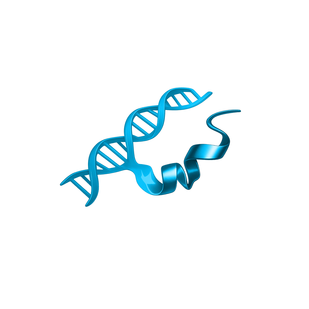 DNA double-helix ribbon representing omics data mining